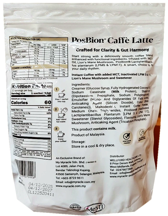 PosBion® Caffe Latte pack label