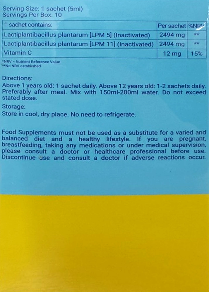 PosBion® Biotic Liquid pack label